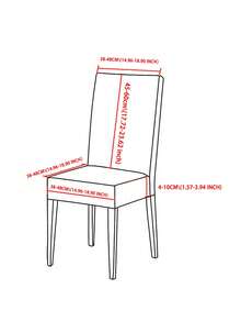 Diamond Lattice Pattern Dining Chair Slipcover White 12x12x1centimeter - Beige - View 3