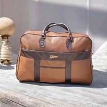 Bolsa De Viagem Mala Para Viajar Grande Bonita Sacola de viagem - Castanho - Visão 2