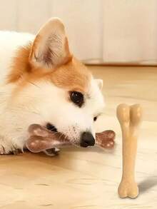 耐用型狗狗咀嚼玩具，骨头形状互动式咀嚼训练棒，适合所有犬种，互动式牙齿清洁棒 - 彩色 - 查看 3