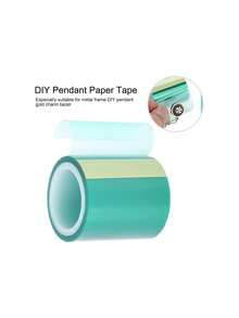 Cinta de papel para manualidades, bricolaje, cinta de papel sin costura, resina UV, herramientas de marco de metal, bisel abierto, superficie lisa para marco de metal, colgante (verde),36803154 - Multicolor - Ver 2