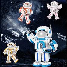 Creative Astronaut Building Blocks Desk Decor DIY Handmade Assembly Home Decoration, Gifts For Friends, Christmas, Wedding, New Year, Birthday - Multicolor - View 8