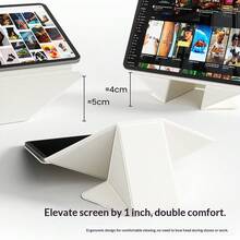 适用于 iPad A16（第 11 代/2025 款）、iPad Air 11 英寸（M3/M4/M5）、iPad Pro 13 英寸/12.9 英寸（第 4 代/第 5 代）、iPad Mini A17 Pro 的智能保护套，带磁吸功能。 - 米色 - 查看 5