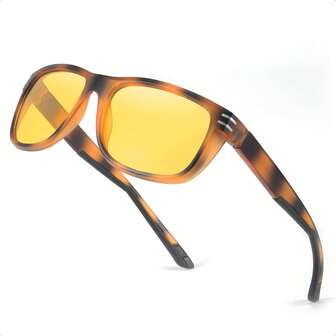 男士夜视驾驶眼镜，偏光夜间驾驶眼镜，防眩光，UV400防护