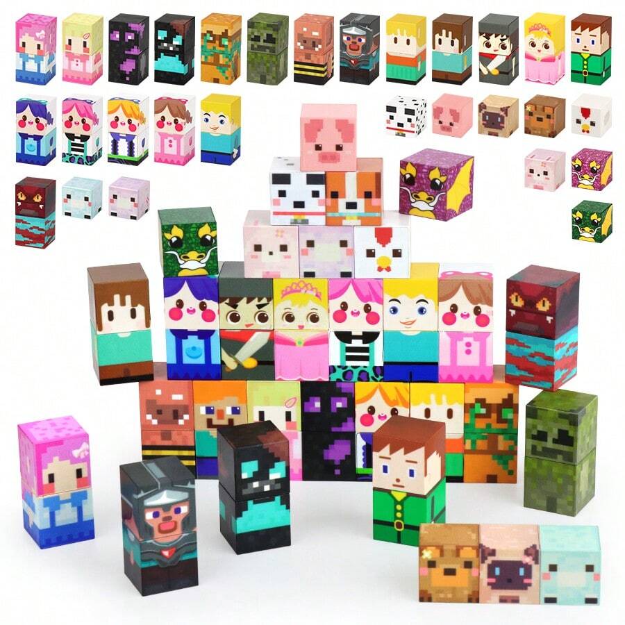 Magnetic Building Blocks, Animal Theme - STEM Educational Toy, Family Interactive Game, Learning Puzzle Toy, Suitable For Boys And Girls - Multicolor - View 1