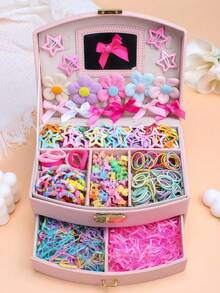 918pcs/Set Dreamy Girl Hair Accessories Set, Including Oversized Bow, Star Hair Clips, Cute Animal, Rainbow, Flower Shaped Hair Clips - Suitable For Girls And Women, Diverse Hair Ties For Ponytails, Braids, And More. Create Your Own Dreamy Hairstyles, Essential For Daily Wear, All Seasons, Hairstyling Set, Hair Bands, Head Accessories - Multicolor - View 17