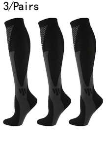 6 đôi tất nén thoáng khí, kháng mùi, thấm hút ẩm có họa tiết hình học, chất liệu nylon pha sọc hai bên, dành cho cả nam và nữ, mềm mại và thoải mái, thích hợp cho chạy bộ, du lịch, đi bộ đường dài, mọi mùa - Nhiều màu - Xem 17