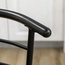 Bistro Dining Table Set With Chairs, 1 Table, 2 Chairs, 80 Cm X 53 Cm X 74.5 Cm, Black - Black - View 7