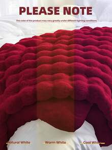 1pc Solid Colour Plush Blanket Plush Blanket, Multi-Color Options, Soft Warm Faux Fur Luxury Style Throw For Multi-Purpose Use In Living Room, Bedroom And Sofa, Fluffy Long Plush Blanket, Soft And Comfortable Couches Blankets, Autumn Decor, Room Decor, Back To School, School Supplies - Multicolor - View 7