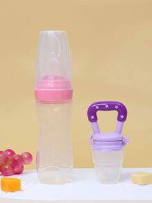 KUNT 1pc Baby Silicone Suction Bowl Spoon, Bottle, Fruit & Cereal Feeding Utensil With Suction Cup, Can Be Fixed On Table - Multicolor - View 21