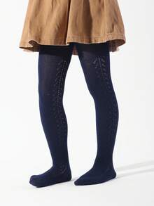 1 pieza Leggings transparentes de malla ajustados, medias para bebé - azul real - Ver 7