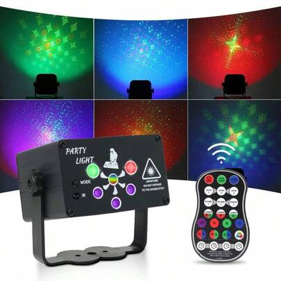 New Commercial Lighting Laser Lights, Event Atmosphere Lights, Stage Lights, Disco DJ Party Carnival Lights, LED Flash Lights, Color Lights, Voice Controlled With Remote Control, Suitable For Christmas Gifts,Halloween, Restaurants, Shopping Centers, Hotels, Decoration Stage Lights