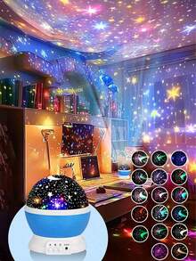 Rotating Starry Night Light For Kids | Rotating Starry Sky And Moon Projection, Powered By USB | Cool Bedroom Decoration, Top Choice For Boys And Girls' Holiday Gifts - ánh sáng đa sắc - Xem 10