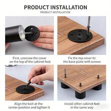 4pcs Adjustable Aluminum Alloy Furniture Legs - Precise Height Adjustable, Suitable For Replacement Legs On Beds, Sofas, Tables And Other Furniture | Heavy Duty Support - Multicolor - View 9