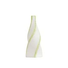 Ceramic Vase Geometric Spiral Vase Flower Holder For Home Office Shelf Table Living Room - màu xanh lá - Xem 4
