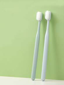 8支装成人软毛牙刷，深度清洁，高品质情侣/家庭牙刷 - 彩色 - 查看 8