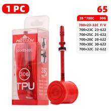 700x23/25/28/30/32C Road Bike Lightweight Inner Tube, Bicycle Tire With French Valve 45/65/85mm - Red - View 12
