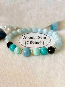 Jade Bracelet For Prosperity, Angel Stone For Inner Peace, Crystal Healing Meditation Jewelry Suitable For Men And Women - Multicolor - View 6