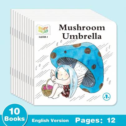 Bộ mười cuốn sách tranh mini giúp học ngôn ngữ nhận thức, bao gồm mở rộng vốn từ vựng, quà tặng ngày lễ, v.v.