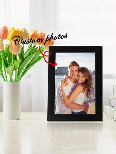 1 Set Customized Photo (With Frame), Customized Wooden Photo Frame Suitable For Wall Hanging And Desktop Display, Customized Puzzle Suitable For Adults, Families, Weddings, Travel, Graduation And Other Occasions, Birthday Room Decor Gift