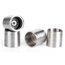 Set Of 4 1.98" Stainless Steel Trailer Bearings With Protective Covers - Complete Axle Hub Lubrication Tool Kit For Trailer Maintenance