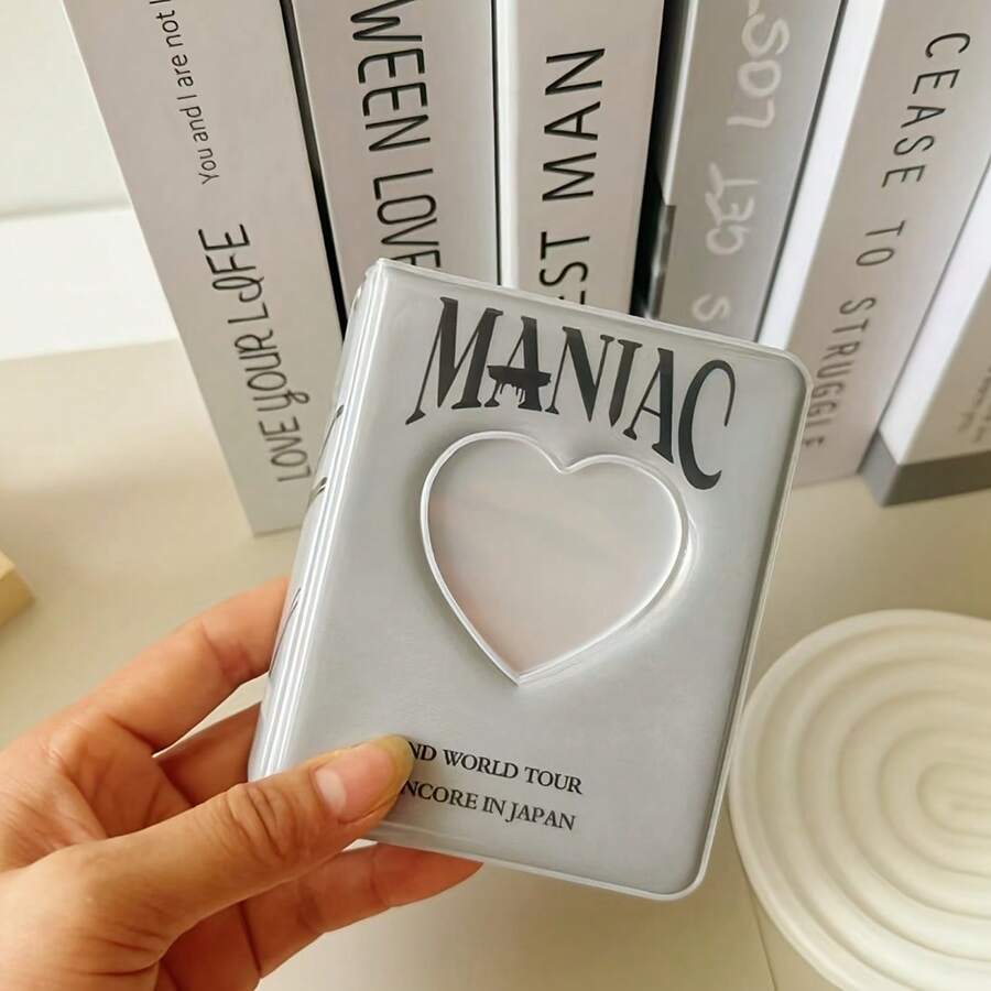 1pc Stray Youngsters K-Pop Album - Heart-Shaped Window Design, With 36 PVC Pockets, Plastic Card Storage Box, Suitable For Collecting Souvenirs, Concert Goods And Small Photos - Multicolor - View 1