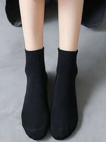 10 أزواج من الجوارب، قابلة للتنفس ومانعة للعرق، تمنع احتكاك القدم، مناسبة للارتداء اليومي، مناسبة لموسم العودة إلى المدرسة، عيد الحب، هدايا المناسبات - الأسود - مشاهدة 8