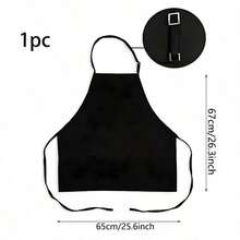 1-Piece Classic Black Multi-Function Apron | Adjustable, Large 3-Pocket, Unisex | Ideal For Kitchen, Restaurant, Cooking, Grilling & Food Service | Chef & Server Aprons For Wholesale - Black - View 2