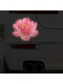 BRUP 1张夜光莲花马桶贴纸，发出蓝/粉/绿光，3D全息幻彩贴纸，适用于汽车、卧室、客厅、马桶盖装饰，营造神秘浴室氛围，可移除即撕即贴夜灯艺术 - 彩色 - 查看 7