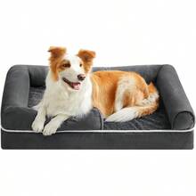 Cama Ortopédica para Perros, Sofá, Cama para Mascotas, Funda Extraíble y Lavable, 122 x 85 x 20 cm, Gris Oscuro MPGW078G01& sofa cama | sofa cama plegable | camas para perritos. - Gris Oscuro - Ver 11