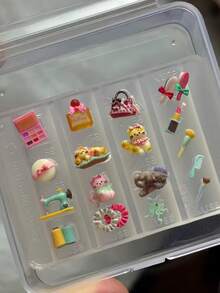 3pcs Nail Art Mold Set - Ribbon Bow, Floral Lace, Kitty Design, Transparent Silicone Molds - Clear - View 3