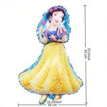 公主卡通贝儿铝箔气球套装，生日派对用品 - 彩色 - 查看 11