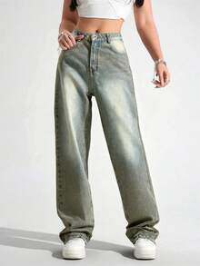 Women Jeans - MILITARY GREEN AB - View 5