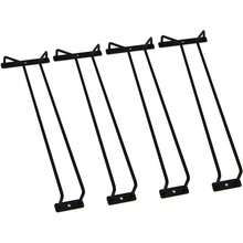 14 Inch (Approx. 35.6 Cm) Black Wine Glass Rack, Under Cabinet Wine Glass Holder, Stemware Rack, Cabinet/Kitchen/Bar Hanging Rack, 4-Piece Set - Black - View 7
