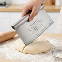 1/2pcs Stainless Steel Dough Scraper, Cake Slicer, Pastry Cutter, Baking Tool, Kitchen Gadget, Cooking Accessory - Silver - View 1