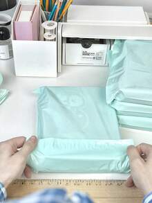50/10/30/100入加厚防水純色禮品袋，適用學校、辦公室、返校季郵寄與運送，男士生日禮物、情人節禮盒、大宗禮品袋，藍色禮品袋，情人節、聖誕禮物 - 彩色 - 查看 3