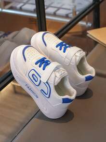 2025 New Style Kids White Sneakers, Children's Sports Shoes, Breathable Soft Sole Boys Casual Sneakers, Baby Shoes - Blue - View 4