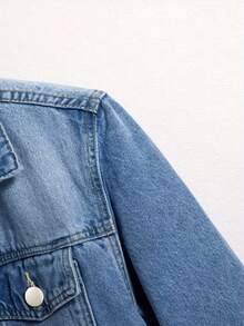 Men Plus All-Season Versatile Casual Denim Jacket - Blue - View 3