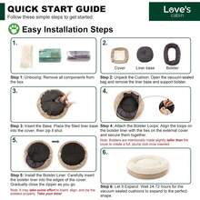 Love's Cabin Round Donut Cat And Dog Cushion Bed, 25in Pet Bed For Small Or Medium Dogs, Anti-Slip & Water-Resistant Bottom, Soft Durable Fabric Pet Beds, Washable Calming Cat & Dog Bed Camel - Brown Stripe - 查看 3