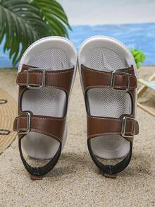 Summer Children's Soft Soled Sandals, Outdoor Casual Versatile Sandals, Open Toed Non Slip Shoes, Lightweight Beach Shoes - Brown - View 5
