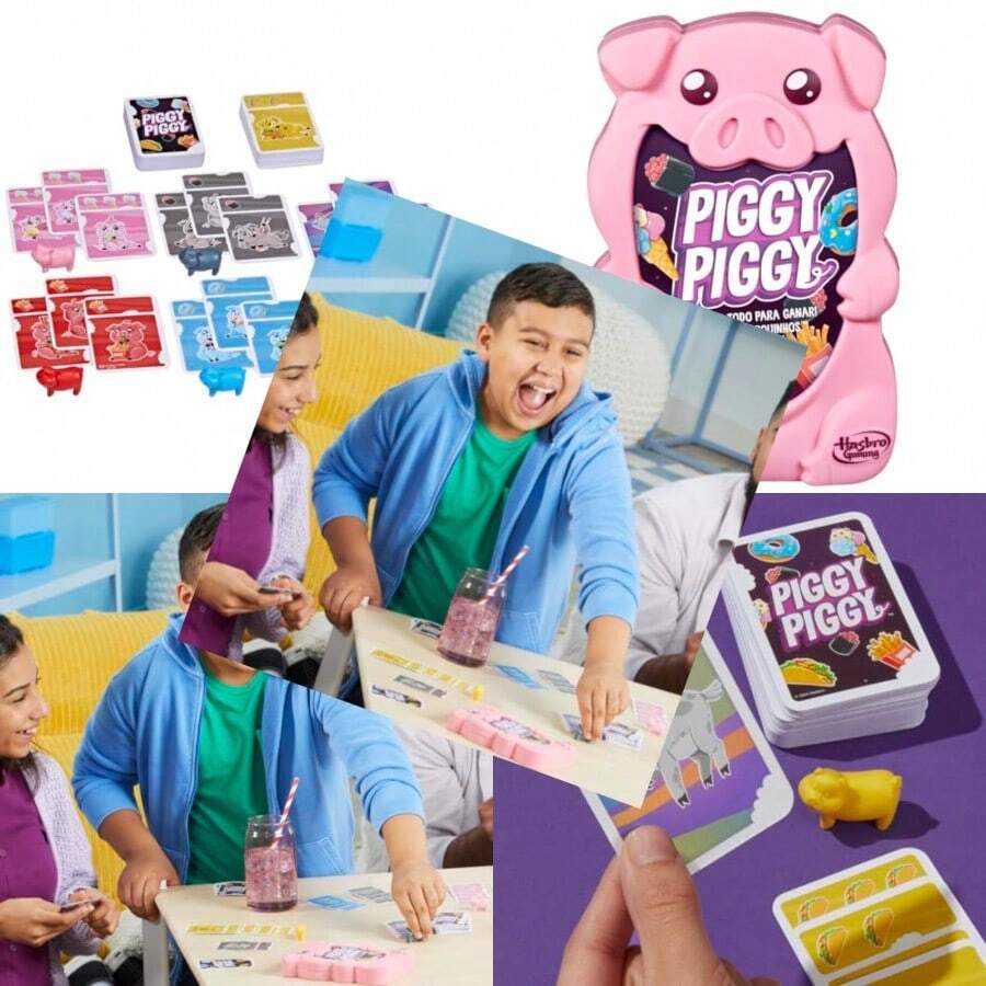 vbxHasbro Gaming Piggy Piggy - Juego de Cartas para 2 a 6 Jugadores a Partir de 7 años - Regalos de Navidad y Reyes Magoszsdd - como en la foto - Ver 1
