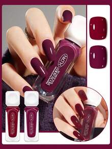 2pcs 10ml Health Nail Color Water-Based Nail Polish Nude Pink Red Brwon Hot No Bake Quick Dry Dual Color Set, Fast Drying, Long-Lasting, TPO/HEMA Free,Alcohol-Free,Suitable For Nail Salon, Nail Art Design