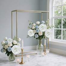 30pcs Artificial Hydrangea Flower, Artificial Hydrangea Flowers Heads With Stems For Outdoors Home Garden Outdoor Ceremony Wedding Arch Floral Decor, Spring Summer Home Decor Realistic Faux Hydrangea Heads (White) - White - View 3