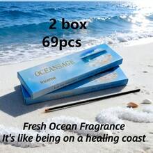 海洋鼠尾草香薰棒 - 仿木香薰棒，散发清新海盐香气，适合冥想、瑜伽、水疗及节日送礼（汉心风格包装），媲美真木香薰棒。 - 海洋鼠尾草 - 查看 15