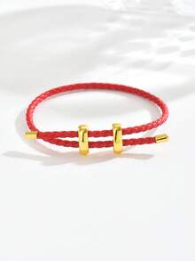 1pc Women's Fashion Simple PU Bracelet, Adjustable Wristband Suitable For Daily Wear