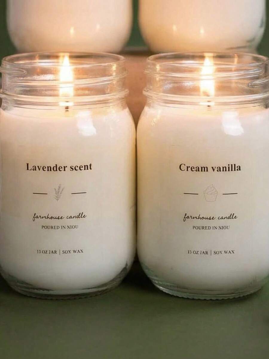 1 pieza Frasco grande de vela, Vela perfumada, Vela decorativa, Vela de cera de soja, Regalo para la mejor amiga, Regalo para ella, Regalo de invierno, Vela para decoración del hogar, Accesorio de vela, Artículo de decoración - Multicolor - Ver 1