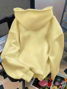 Cute Versatile Bow Pattern Women's Long Sleeve Pocket Casual Sweatshirt