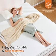 OLIXIS Memory Foam Mattress Topper Queen With Removable Soft Cover, 2 Inch Thick Gel Infused Cooling Toppers Pad For Queen Size Bed, Sleeper Sofa, RV, Camper, CertiPUR US Certified, Ventilated - trắng - Xem 7