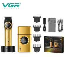 VGR 专业理发器套装，电动 9000 转/分钟理发器，数字显示，无线大功率理发器，男士理发器 V-977 V-377 - 彩色 - 查看 5
