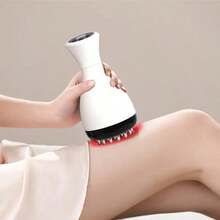 Electric Meridian Brush For Abdominal Massage And Gua Sha, Used For Neck, Shoulder, Leg, Back, And Belly Shaping, Muscle Relaxation, Perfect As A Holiday Gift For Parents. - 白色 - 查看 3