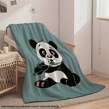 1PC Cute Bear Digital Print Ultra Soft Flannel Blanket, Comfortable Design Suitable All Seasons - Suitable Home, Office, Car, And Camping - Multifunctional Nap Blanket, Birthday And Holiday.